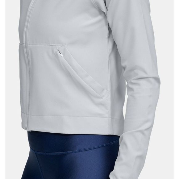 Under Armour 1326981 014 Women Sz Large Gray Shake it Off 2.0 Running Jacket $90 - Picture 2 of 3